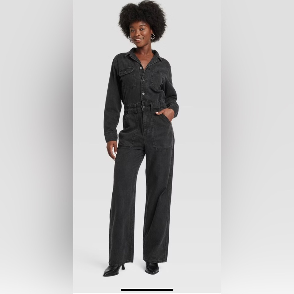 Black Denim overalls